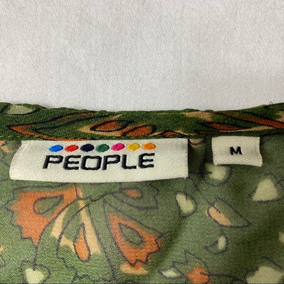 People Green Angrakha Kurta Size Medium - Picture 6 of 8